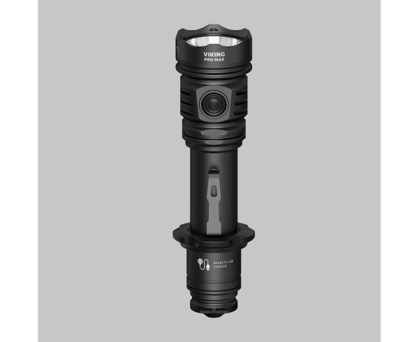 Фонарь тактический Viking Pro MAX (Black; Холодный; 5300Lm; акк21700-5000mAh)